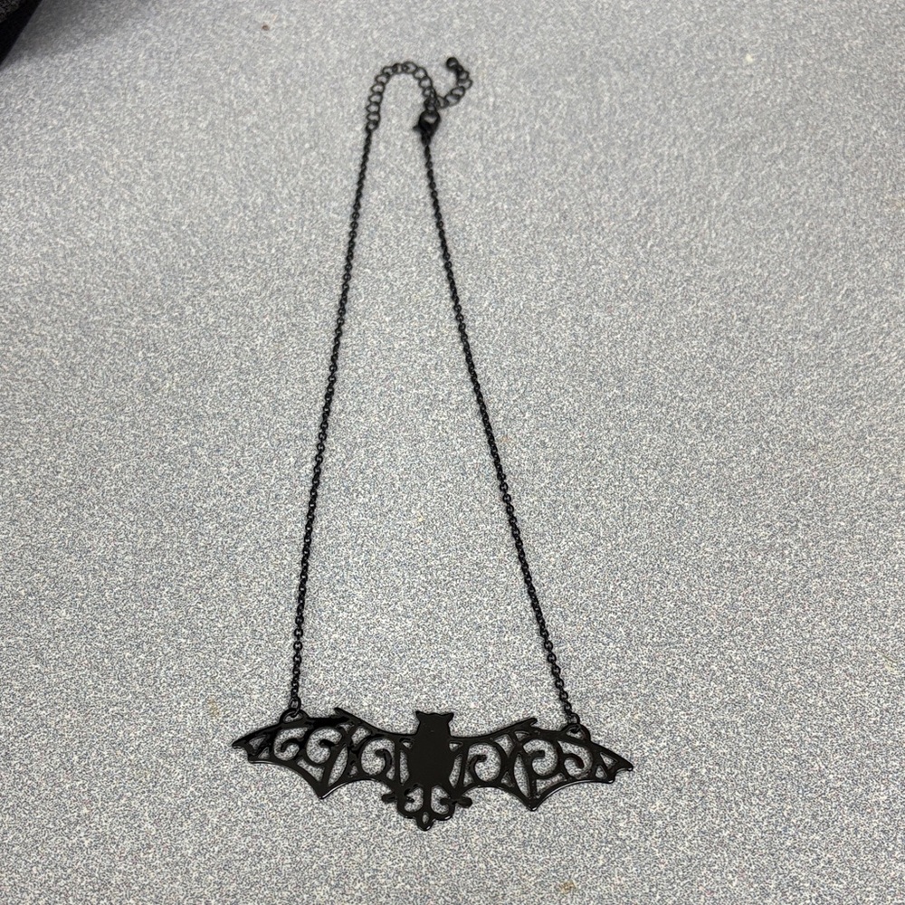Black Bat Necklace